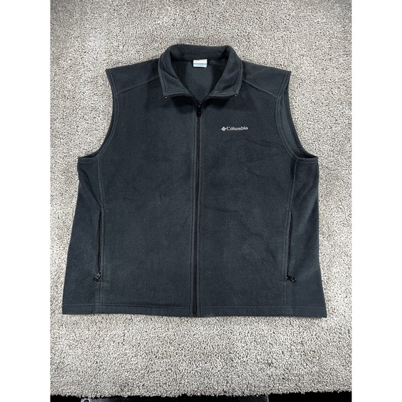 Columbia Other - Columbia Mens Fleece Vest Charcoal Gray Full‎ Zip Sleeveless Jacket XL RN69724